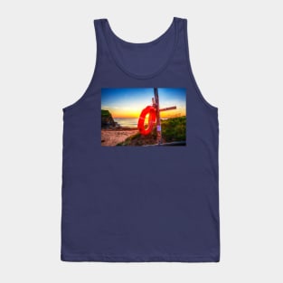 Red Life Buoy Ring At Sunset Tank Top